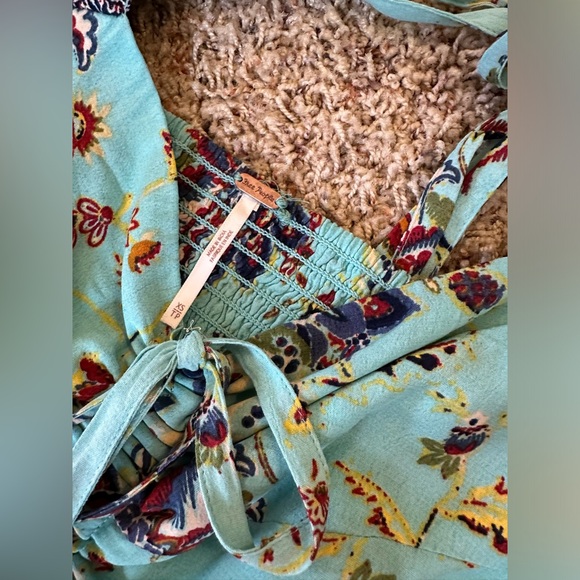 Free People Bali Citrus Skies Jumpsuit Romper Aegean Sea XS - Picture 8 of 12